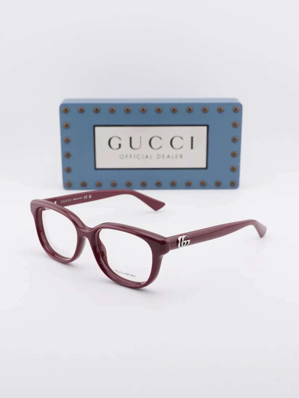 Gucci GG1978O 007 Square Eyeglasses 54mm - Bordeaux